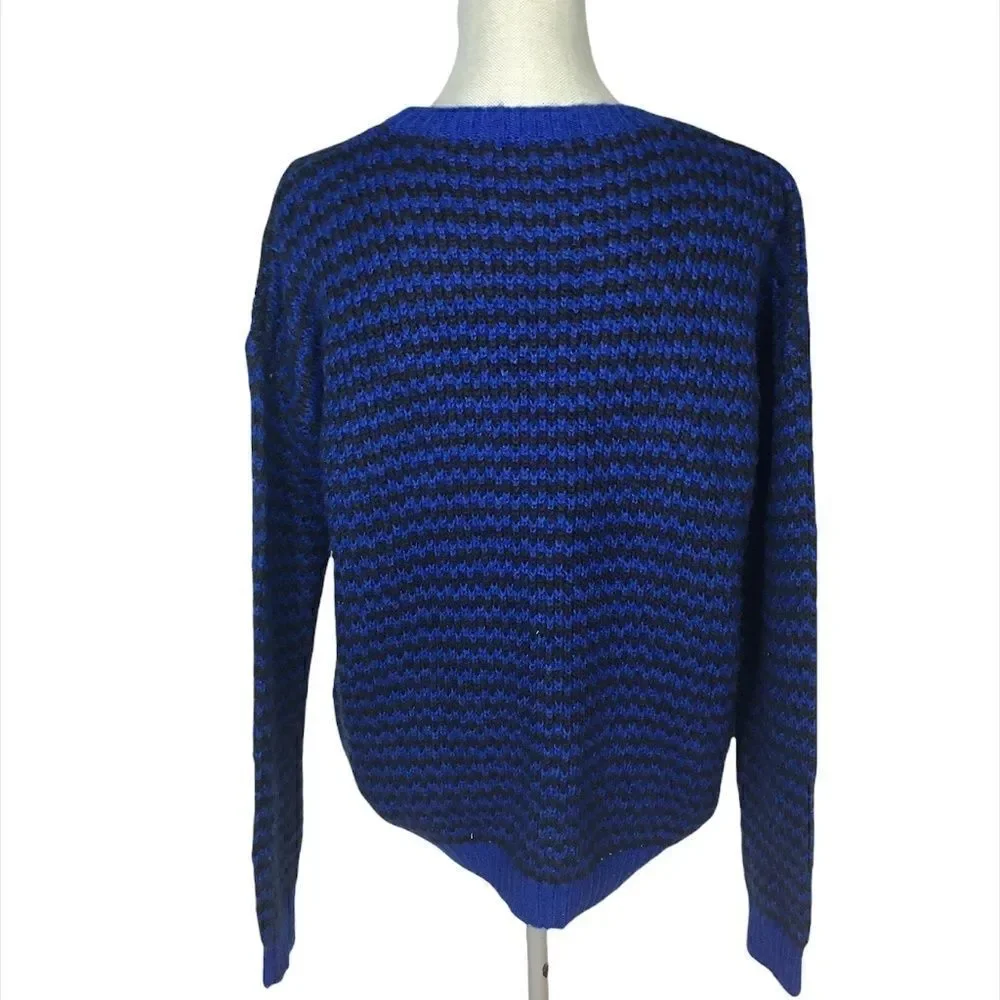 Forever 21 Blue And Black Knit Sweater Size S